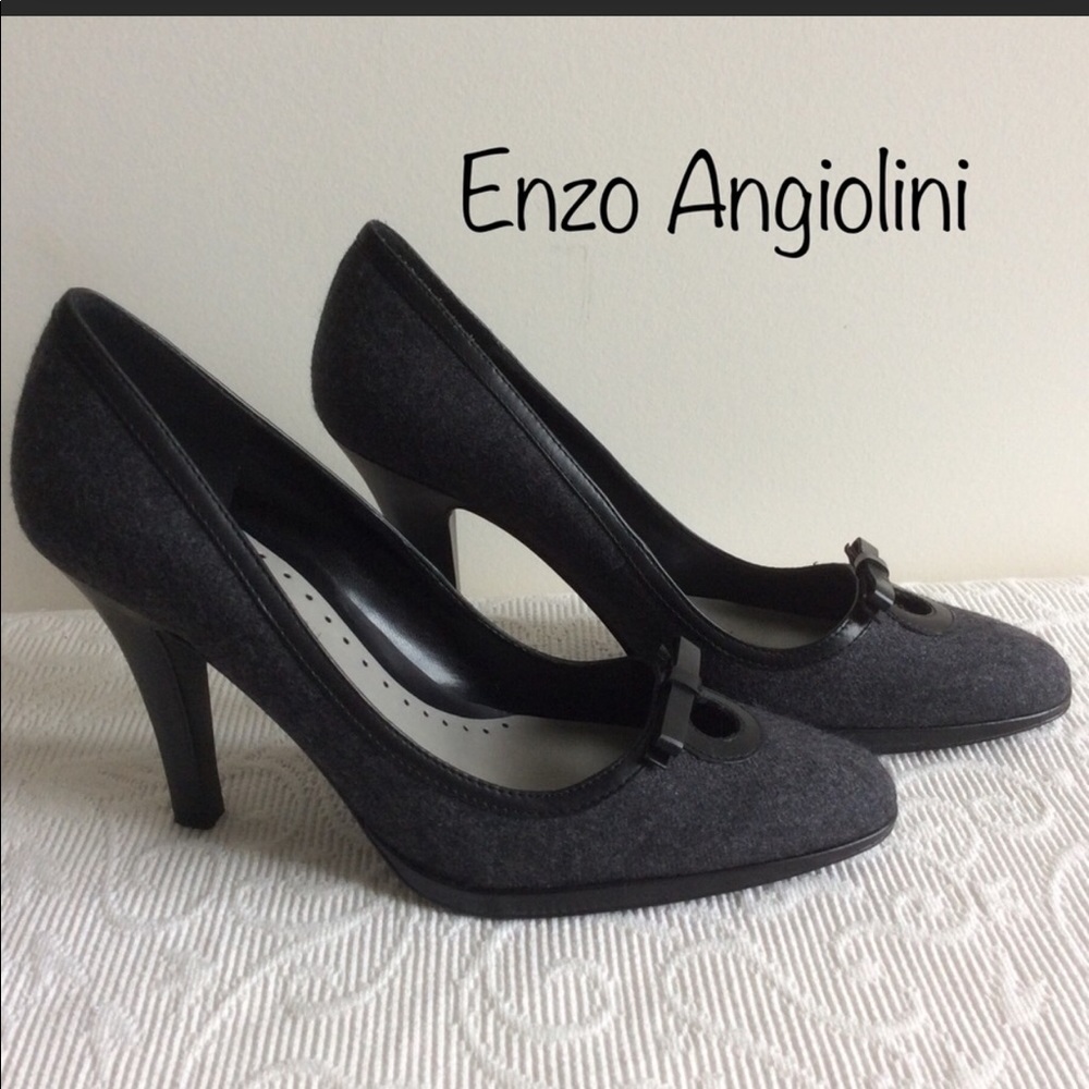 Beautiful grey wool, Enzo Angiolini heels! Size 7.5